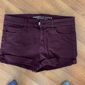 maroon shorts